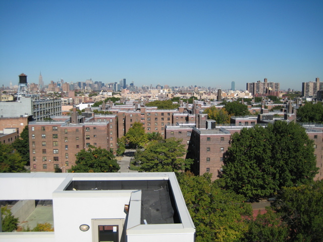 A picture of Bedford Stuyvesant from the roof of the MYNT